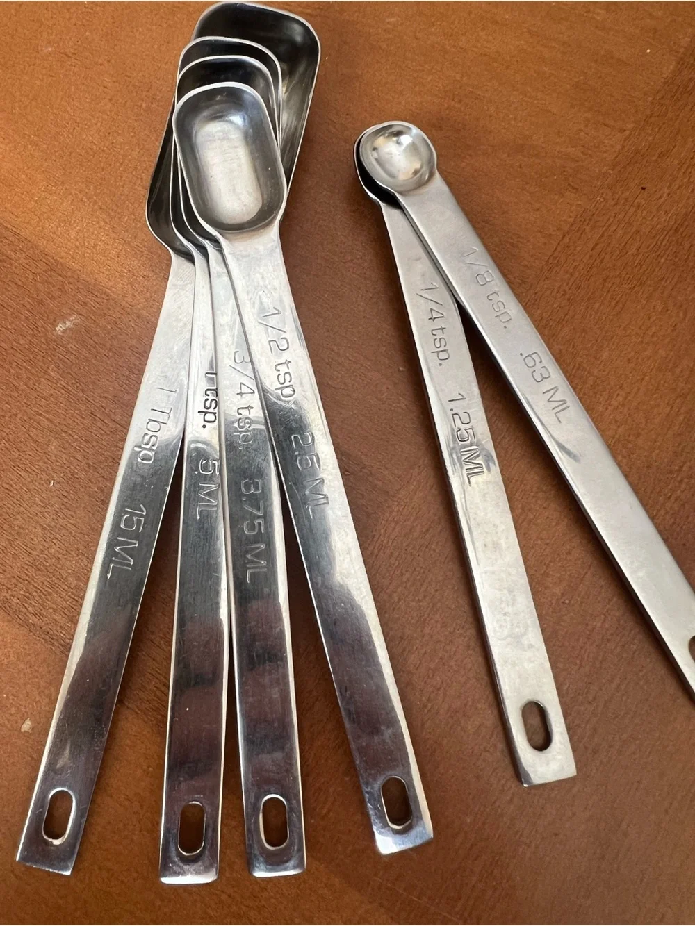 Endurance stainless steel 6 pc measuring spoons